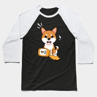 Cute orange dog spilled a jar of honey Baseball T-Shirt